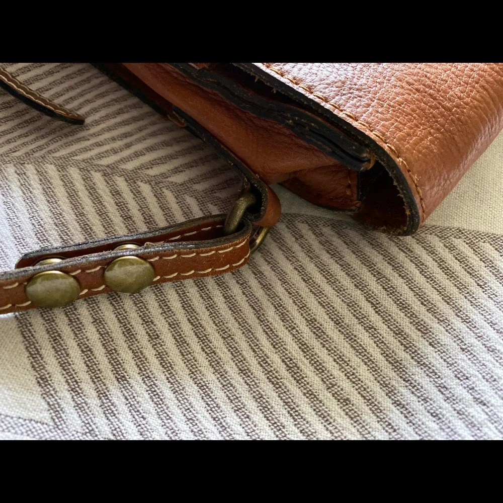 Patricia Nash brown leather crossbody satchel bag - Picture 6 of 10